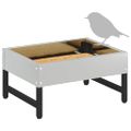 vidaXL Krmítko pre vtáky Strieborná 80 x 28 x 13.5 cm Pozinkovaná oceľ