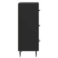 vidaXL Zásuvkový kabinet Čierna 33 x 34,5 x 89,5 cm Kompozitné drevo