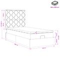 vidaXL Polohovací postel s matrací Modrá 100 x 200 cm Látka