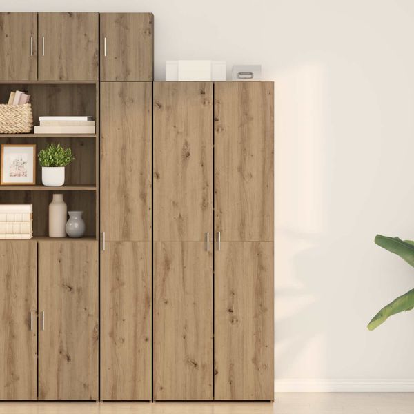 vidaXL Highboard 2 pcs Remeselný dub 70 x 42,5 x 185 cm