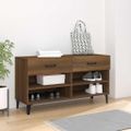 vidaXL Botník hnedý dub 102x35x55 cm spracované drevo