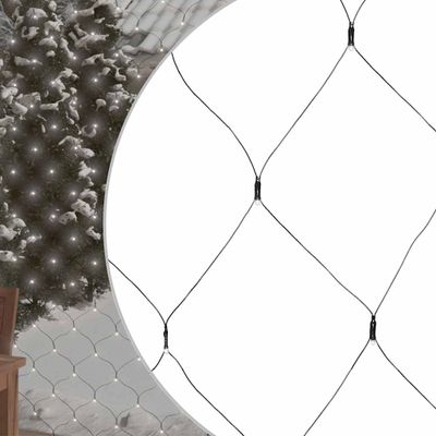 vidaXL Vianočná svetelná sieť biela 3x2 m 204 LED interiér exteriér