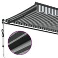 vidaXL Automaticky zaťahovacia markíza antracit a biela 500x350 cm