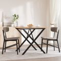 vidaXL Jedálenský stolík v tvare X 90x90x75,5 cm borovica a oceľ