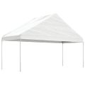 vidaXL Altánok so strechou, biely 11,15x5,88x3,75 m, polyetylén