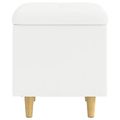 vidaXL Ottoman s Úložným Priestorom Biely 40 x 40 x 45 cm Umelá koža