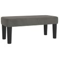 vidaXL Lavička tmavosivá 70x30x30 cm zamat