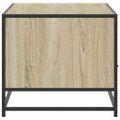 vidaXL Konferenčný stolík, dub sonoma 100x50x45cm kompozitné drevo+kov