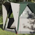 vidaXL Stan pre 3 osoby so strechou Zelená a biela 320 x 320 x 203 cm
