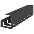 vidaXL Úložný box na káble pod stôl 2 ks Čierna 43 x 10 x 10 cm Oceľ