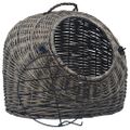 vidaXL Prepravka pre mačku sivá 60x45x45 cm prírodná vŕba