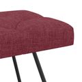 vidaXL Lavica s gombíkovým prešívaním Víno červené 80 x 40 x 46 cm