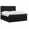 vidaXL Posteľ boxspring s matracom Čierna 140 x 200 cm Látka