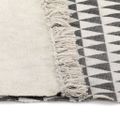 vidaXL Kilim koberec čierno/biely 160x230 cm bavlnený vzorovaný