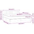 vidaXL Posteľný rám boxsping s matracom tmavozelený 160x200 cm zamat