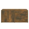 vidaXL TV skrinka dymový dub 80x34x36 cm spracované drevo