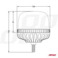 LED výstražný maják W25SB 12/24V IP66 AMiO-03339
