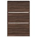 vidaXL Botník hnedý dub 80x21x125,5 cm spracované drevo