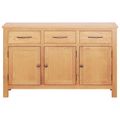 vidaXL Servírovacia skriňa Hnedá 112 x 33.5 x 70 cm Pevné dubové drevo