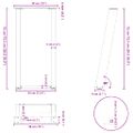 vidaXL Nohy ku konzolovému stolu v tvare U, 2 ks, biele, 38 x (72-73) cm, oceľové