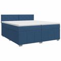 vidaXL Posteľ boxspring s matracom Modrá 200 x 200 cm Látka