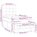 vidaXL Posteľný rám boxspring s matracom čierny 90x190 cm látka