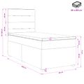 vidaXL Posteľ boxspring s matracom Tmavosivá 80 x 200 cm Látka