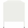 vidaXL TV skrinka biela 135x39x43,5 cm oceľ valcovaná za studena