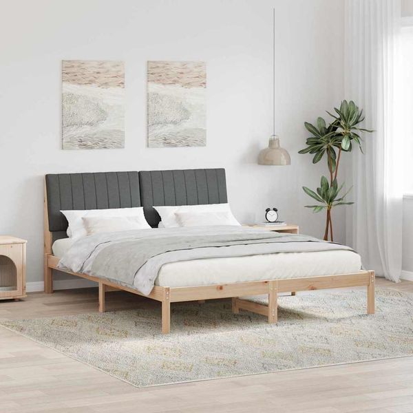 vidaXL Rám postele Hnedá 150 x 200 cm Masívne borovicové drevo