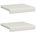 vidaXL Vankúš na lavičku 2 ks Umelá koža Biela Hĺbka 35 cm
