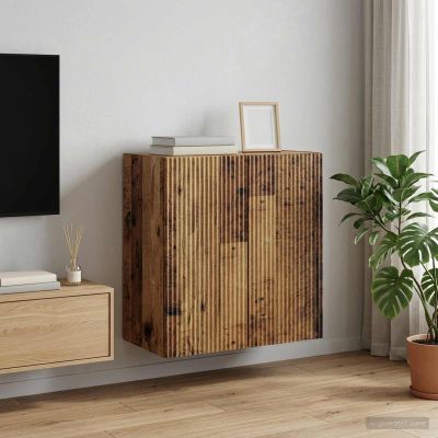 vidaXL Nástenná skrinka 59 x 31 x 60 cm Kompozitné drevo Staré drevo