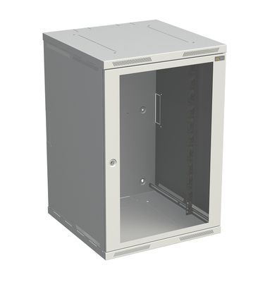Rozvádzač nástenný SENSA 18U 500 mm, dvere sklo, RAL 7035, SENSA-18U-65-11-G