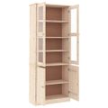 vidaXL Sklenená vitrína ALTA 77x35x186,5 cm masívna borovica