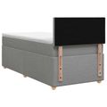 vidaXL Posteľ boxspring s matracom Svetlosivá 90 x 190 cm Látka