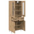 vidaXL Highboard Remeselný dub 69,5 x 34 x 90 cm Kompozitné drevo