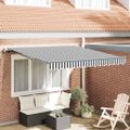 vidaXL Automaticky zaťahovacia markíza antracit a biela 300x250 cm