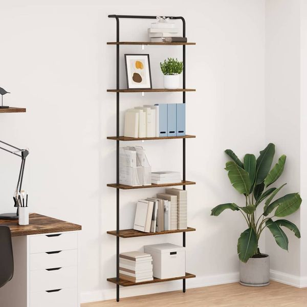 vidaXL Regál na knihy Dymová dub 60 x 24 x 203 cm Kompozitné drevo