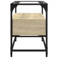 vidaXL TV skrinka sklenená doska dub sonoma 60x35x51 cm kompoz. drevo