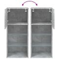vidaXL TV skrinka s LED svetlami betónovo sivá 40,5x30x90 cm
