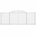 vidaXL Oblúkové gabiónové koše 5 ks 300x30x100/120cm pozinkov. železo