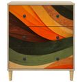vidaXL Příborník BONN Retro vlnový motív 66 x 36,5 x 75 cm Sonoma
