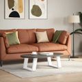 vidaXL Nohy konferenčného stolíka v tvare U, 2 ks, biele, 40 x (30-31) cm, oceľové