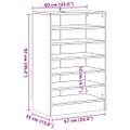 vidaXL Skrinka na topánky staré drevo 60x35x92 cm kompozitné drevo