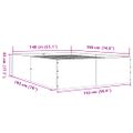 vidaXL Posteľný rám dub sonoma 140x190 cm kompozitné drevo