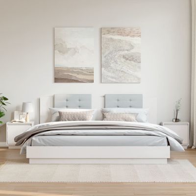 vidaXL Nočné stolíky 2 ks biele 40x30x40 cm masívne borovicové drevo