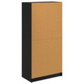 vidaXL Highboard Čierny dub 68 x 37 x 142 cm Kompozitné drevo
