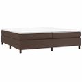 vidaXL Posteľný rám s boxspringom hnedý 200x200 cm umelá koža