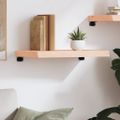 vidaXL Nástenná polica 60x40x(2-6) cm neošetrený dubový masív