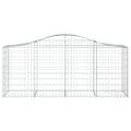 vidaXL Oblúkové gabionové koše 13 ks 200x50x80/100 cm pozink. železo