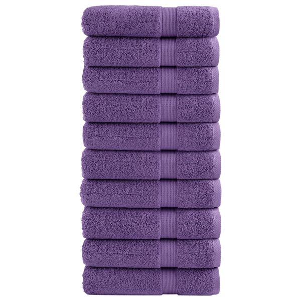 vidaXL Prémiové osušky SOLUND 10 ks fialové 70x140 cm 600 g/m2